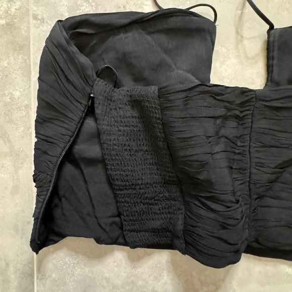 Zara Black Cropped Halter Top XL - Picture 5 of 8